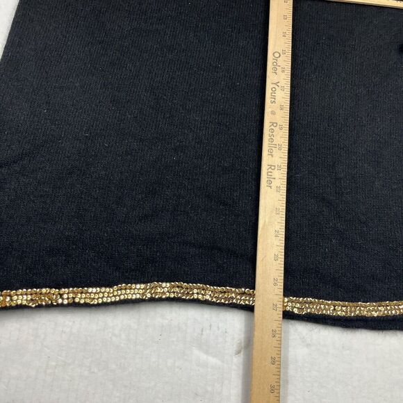 Lord & Taylor Womens Silk Blend Sweater Black Vintage Retro Knit Pullover MEDIUM - Picture 7 of 11